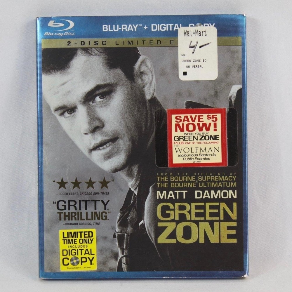 Green Zone Blu-Ray DVD‎ Movie